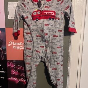 Carter's Gray and Red Fire Truck One Piece